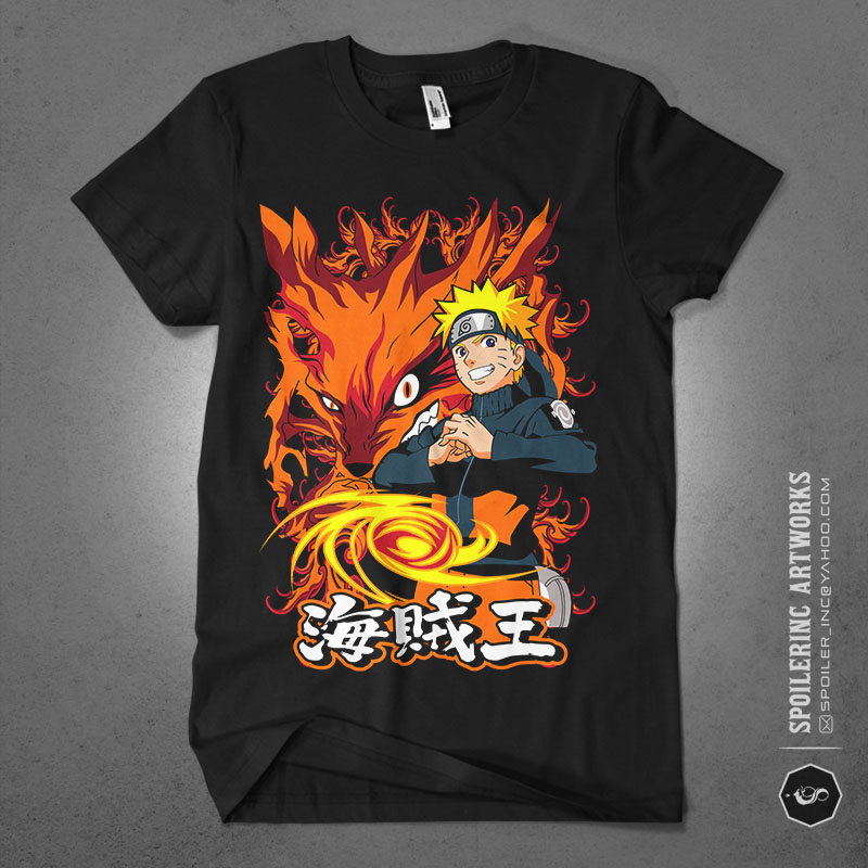 20 naruto artworks for tshirt design bundle illustration