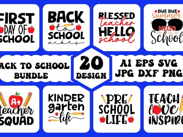 Back to school bundle, back to school t shirt bundle, back to school design bundle, 100 days of school shirt bundle