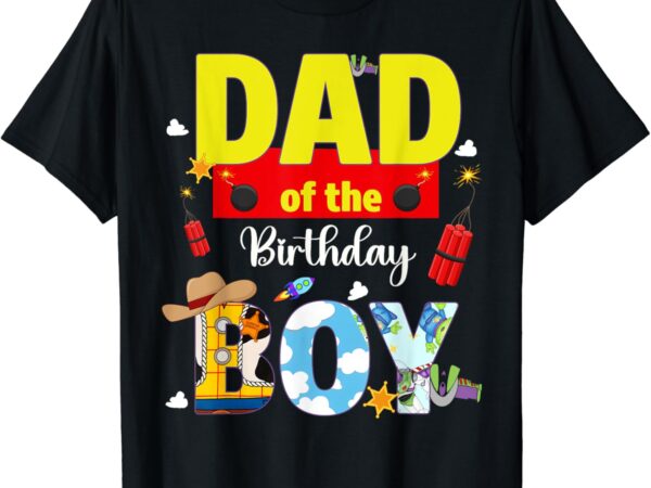 Dad and boy, dad of the birthday t-shirt