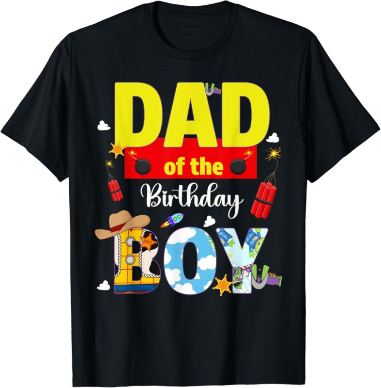dad and boy, dad of the birthday T-shirt