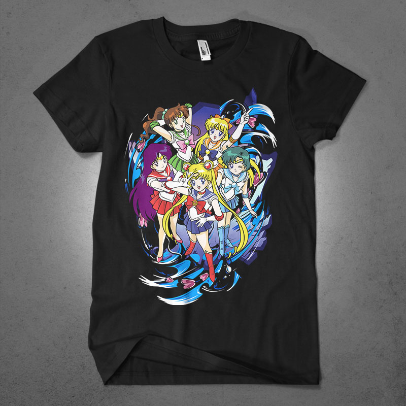 Populer anime lover part 28 tshirt design bundle illustration