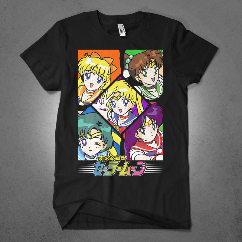 Populer anime lover part 29 tshirt design bundle illustration