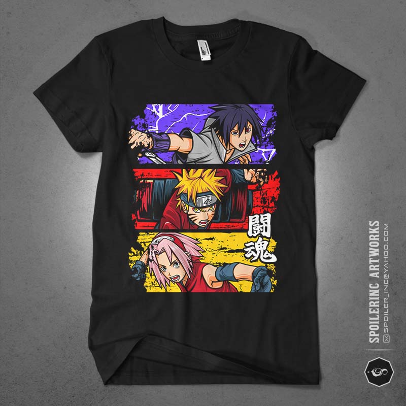 20 naruto artworks for tshirt design bundle illustration