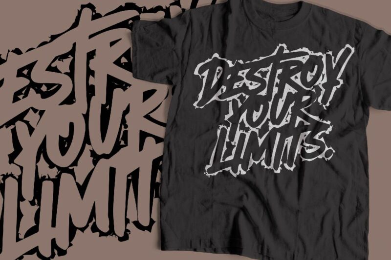 destroy your limit gym motivational design