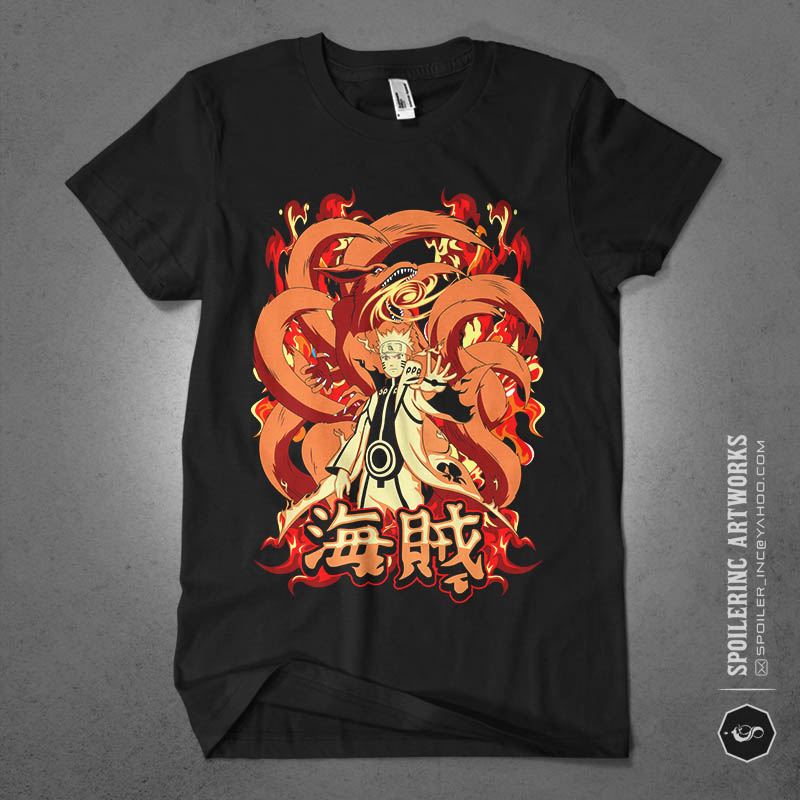 20 naruto artworks for tshirt design bundle illustration