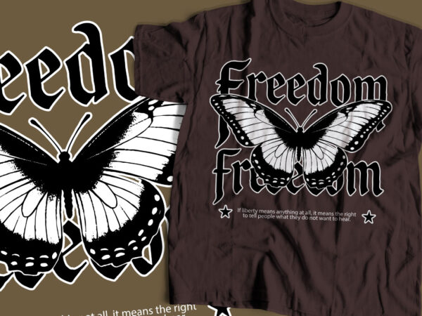 Freedom streetwear butterfly design
