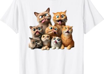 funny cat art print T-Shirt