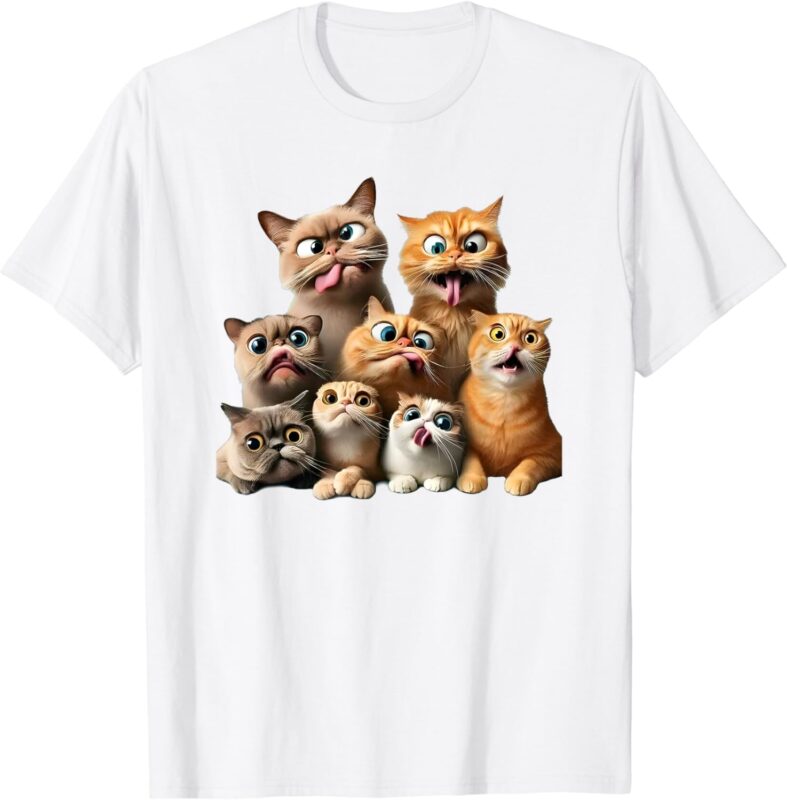 funny cat art print T-Shirt