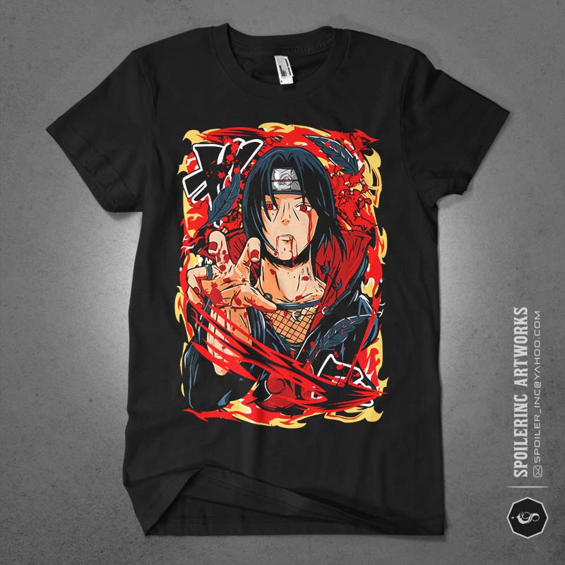 20 naruto artworks for tshirt design bundle illustration