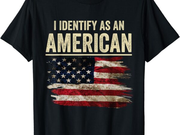 I identify as an american flag t-shirt