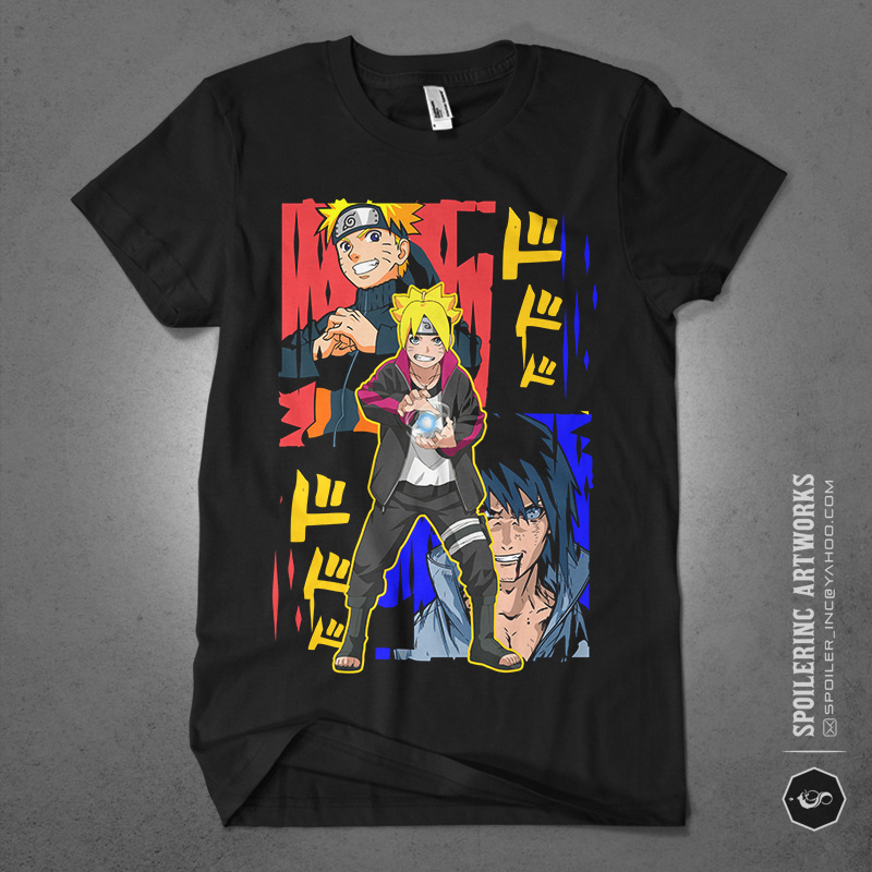 20 naruto artworks for tshirt design bundle illustration