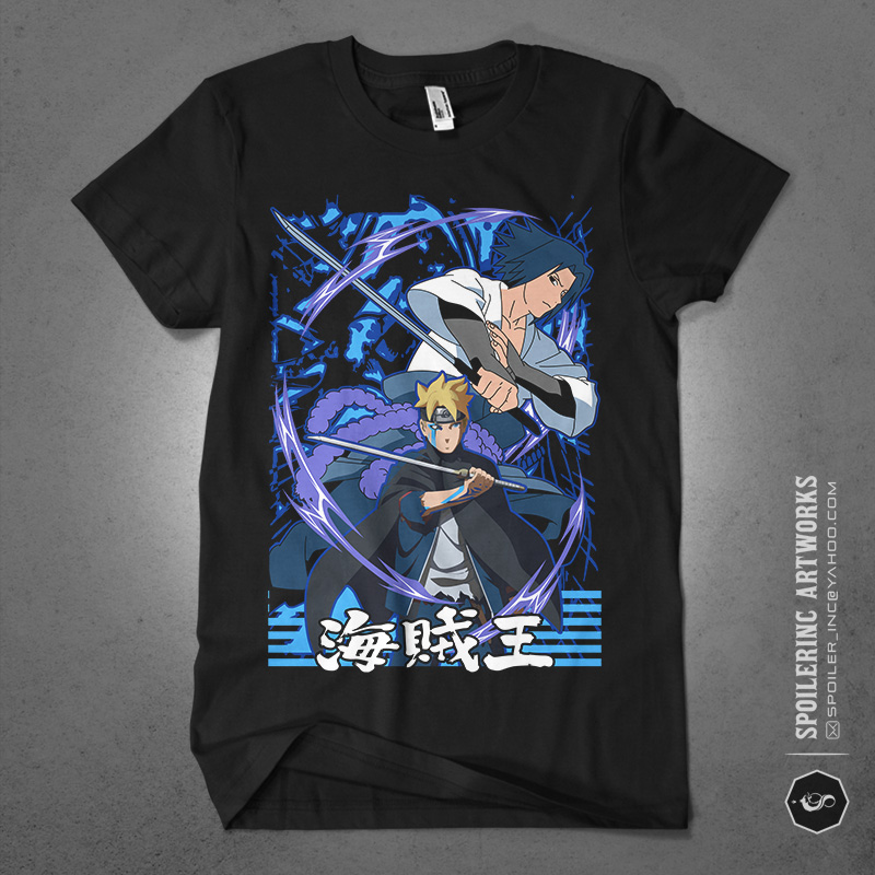 20 naruto artworks for tshirt design bundle illustration