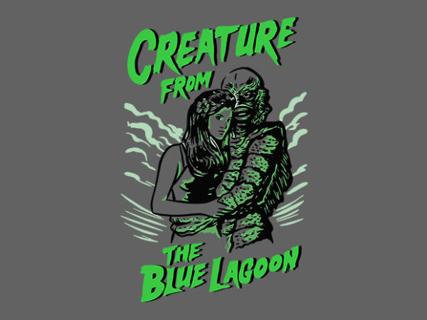 Creature from the blue lagoon t shirt vector file