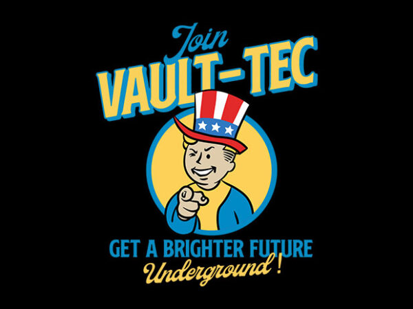 Join vault tec vector clipart