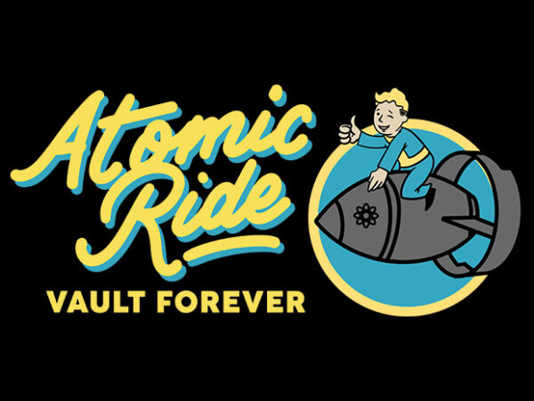 Atomic ride t shirt vector