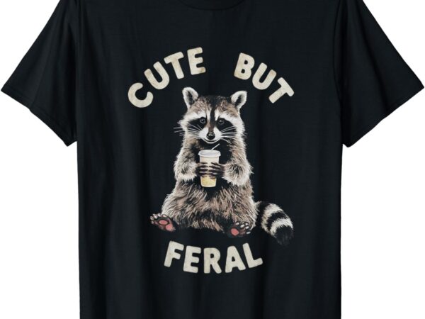 Ute but feral funny sarcastic raccoon t shirt vector graphic
