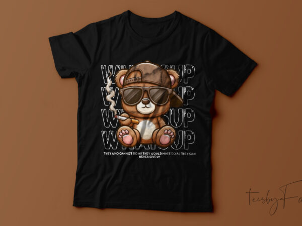 A bear-themed t-shirt design.