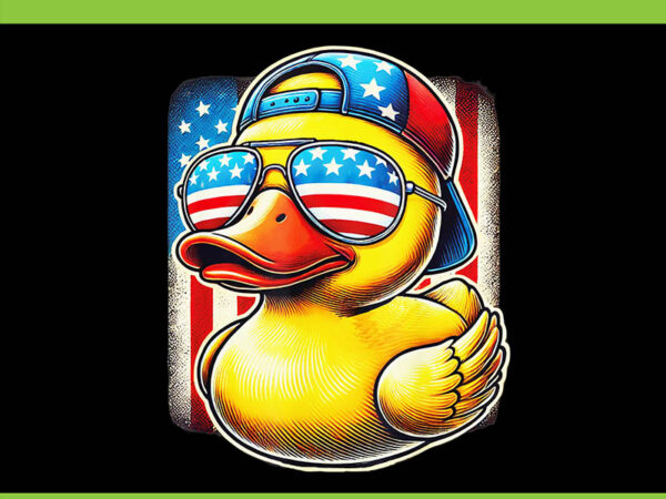 4th of july patriotic rubber duck usa flag png, duck 4th of july png