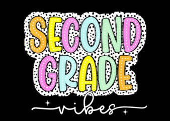 2nd Second Grade Vibes Back to School Dalmatian PNG, Second Grade Vibes PNG