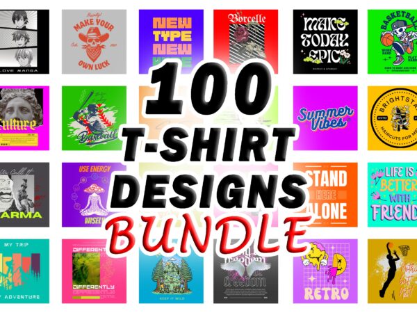 100 t-shirt designs bundle svg, png – part 3