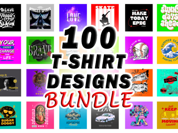 100 t-shirt designs bundle svg, png – part 5