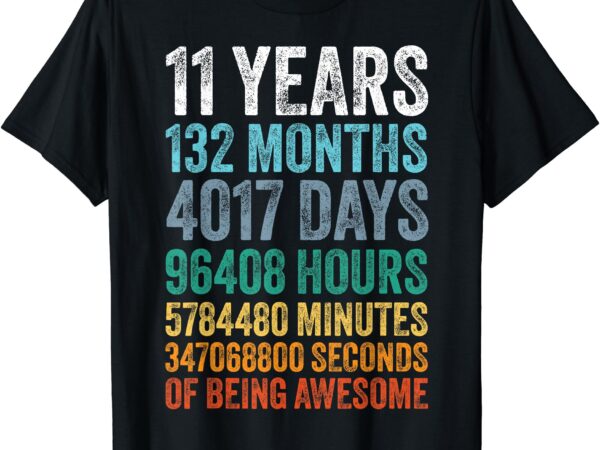 11 year old bday decorations son boy 11yr 11th birthday t-shirt