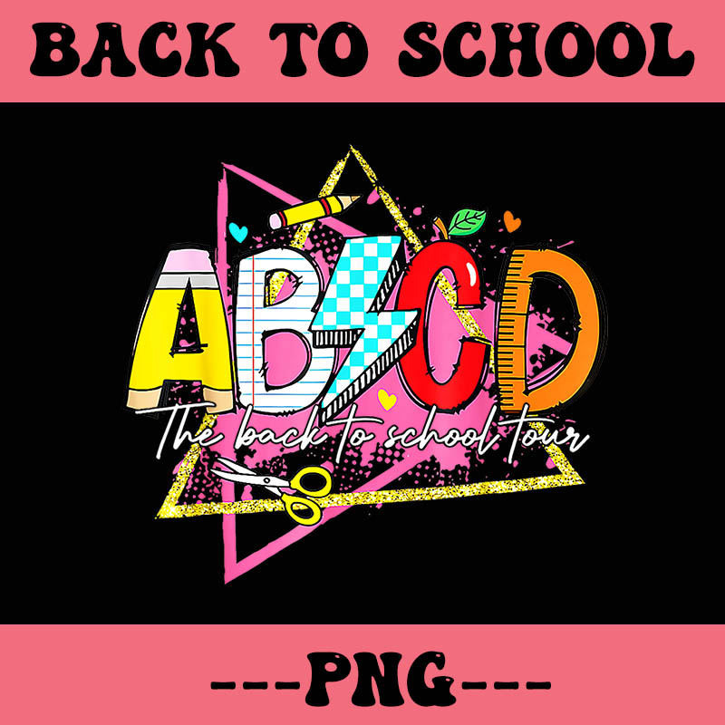 ABCD The Back To School Tour PNG, Back To School PNG