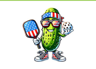 Pickle Playing 4th Of July PNG, Pickleball Paddle 4th Of July PNG