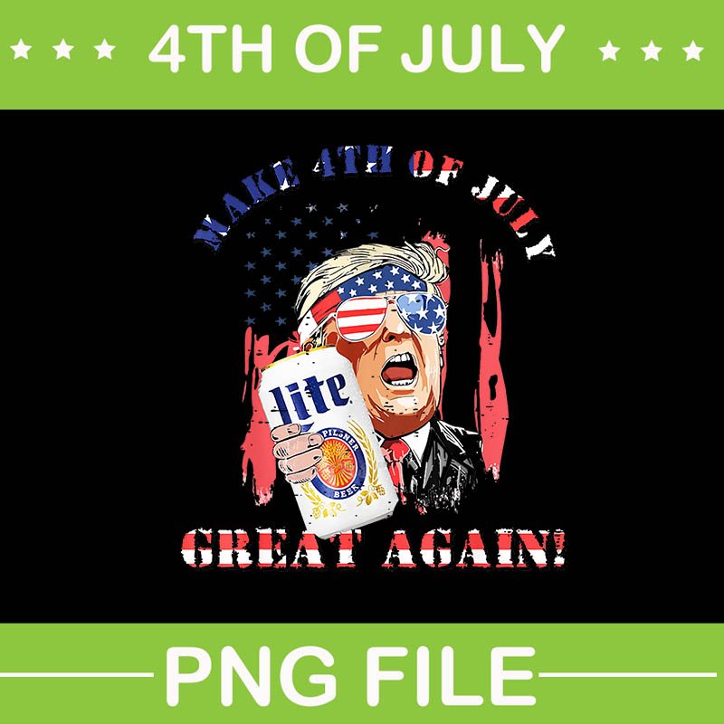 Make 4th Of July Great Again Trump PNG, Trump Lite PNG