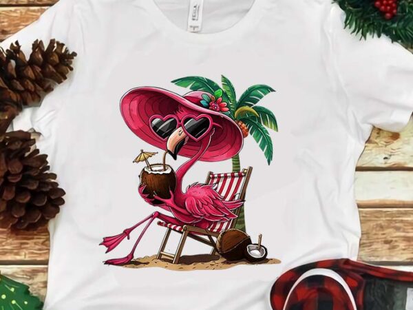 Palm flamingo pink beach tree summer vacation png t shirt illustration