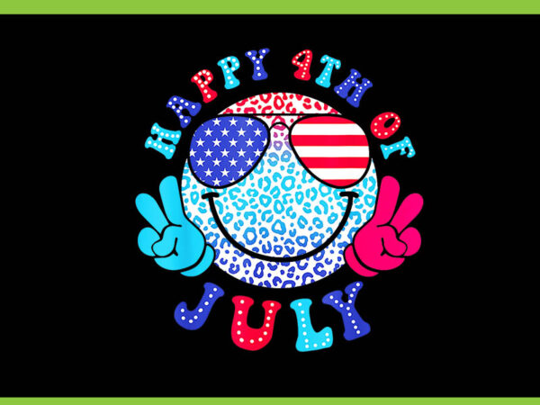 Happy 4th of july patriotic png, smile 4th of july png graphic t shirt