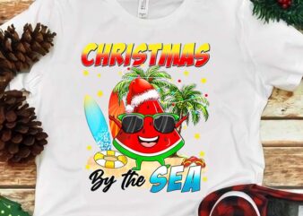 Watermelon Santa Hawaii Christmas In July PNG t shirt design for sale