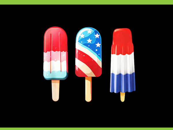 Popsicle us american 4th of july png, popsicle red white & blue png t shirt illustration