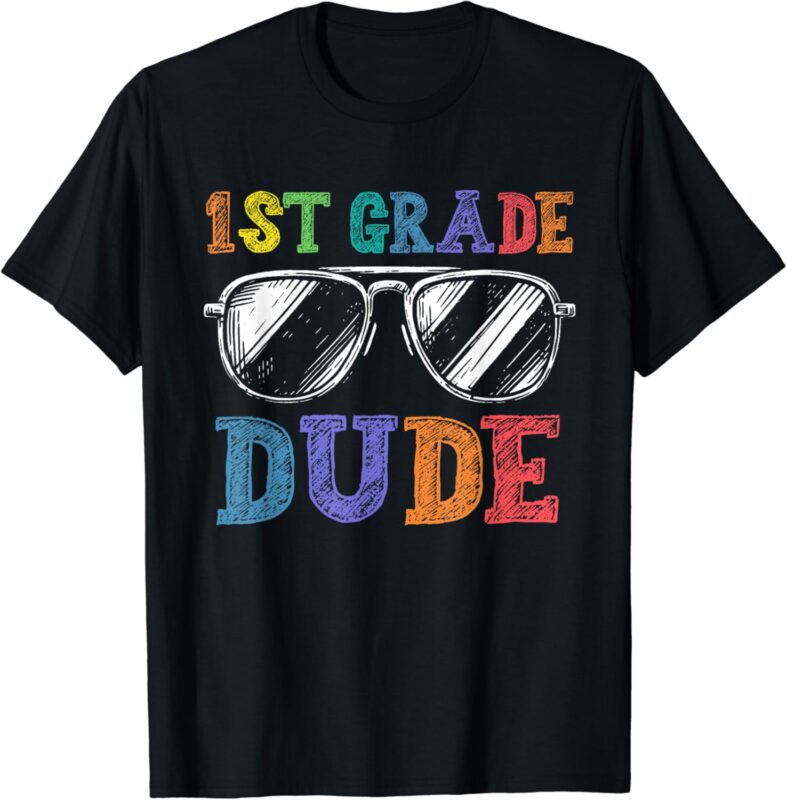 1st Grade Dude Shirt First Day Back To School For Boys Kids T-Shirt