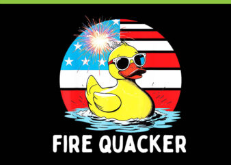 Fire Quacker Duck PNG, Firecracker 4th Of July PNG t shirt graphic design