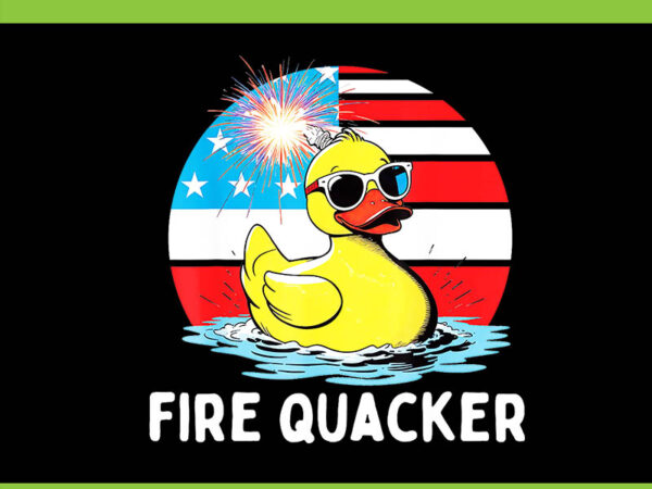 Fire quacker duck png, firecracker 4th of july png t shirt graphic design