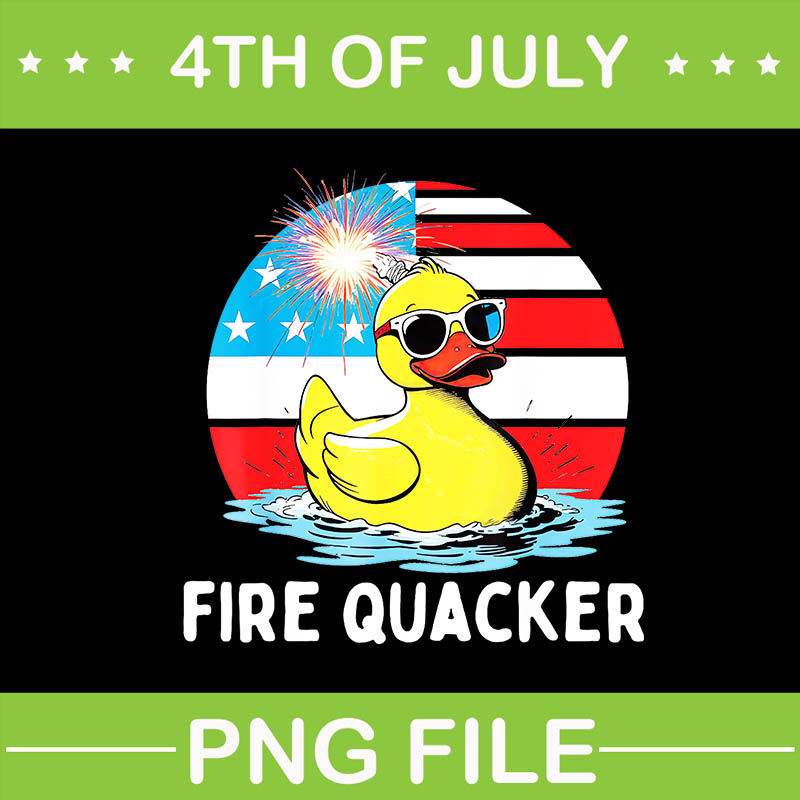 Fire Quacker Duck PNG, Firecracker 4th Of July PNG