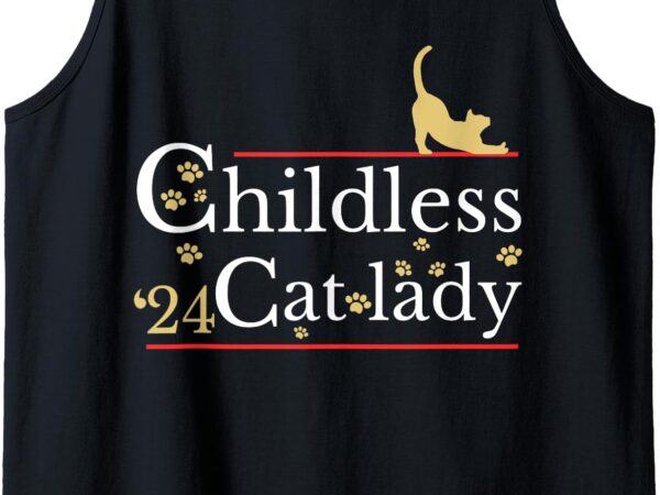 2024 childless cat lady tank top