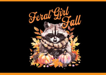 Feral Girl Fall Autumn Raccoon Witch PNG, Raccoon Witch PNG, Racoon Autumn PNG