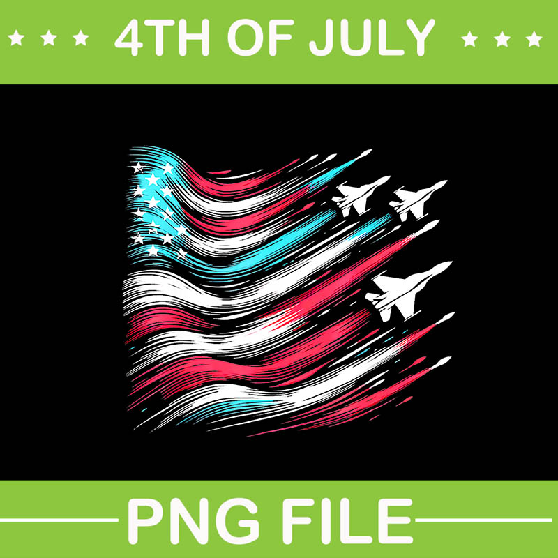 4th of July Jet American Flag PNG, Jet Patriotic USA PNG