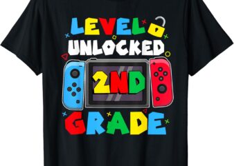 2nd Grade Level Unlocked Video Game Back to School Boys T-Shirt