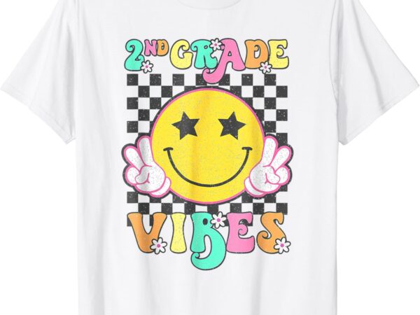 2nd grade vibes smile face back to school t-shirt