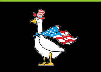 Goose Patriotic Day PNG, Goose 4th Of July PNG t shirt design template