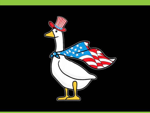 Goose patriotic day png, goose 4th of july png t shirt design template