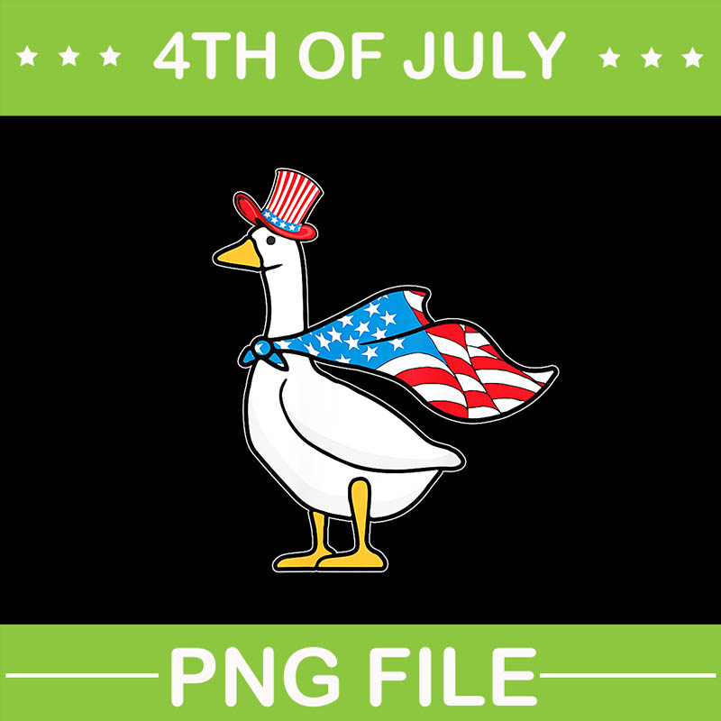 Goose Patriotic Day PNG, Goose 4th Of July PNG