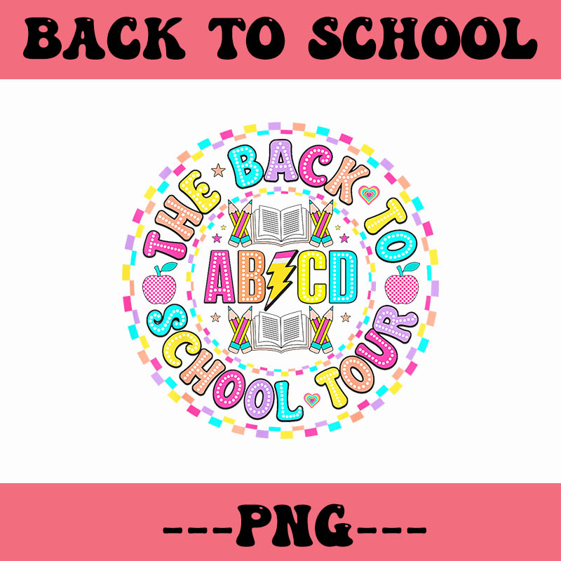 ABCD The Back To School Tour PNG, Back To School PNG