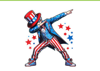 Cool Dabbing 4th Of July American Flag USA PNG