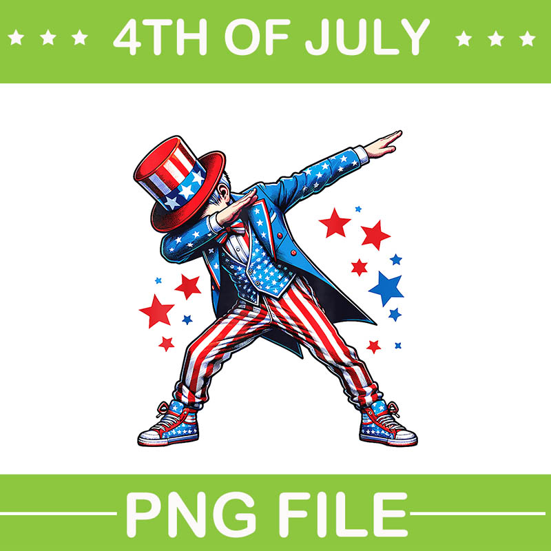 Cool Dabbing 4th Of July American Flag USA PNG