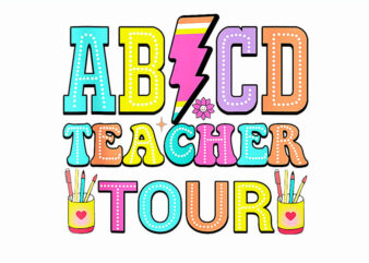 ABCD The Teacher Tour PNG, Back To School PNG