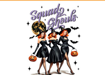 Squad Ghouls Witches Halloween PNG, Squad Ghouls PNG